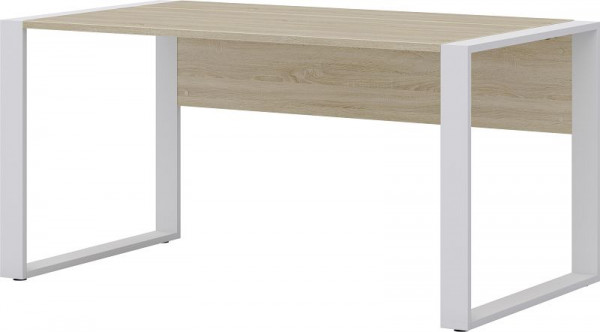 Röhr Schreibtisch B 150 cm x H 74 cm x T 80 cm, Sonoma Eiche, mit Kufenfuß, mit integriertem Kabelmanagement, 859S041000