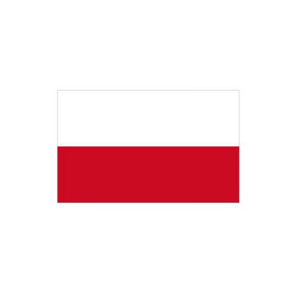 Stein HGS Länderflagge Polen (ohne Wappen), 60 cm, 90 cm, mit Seil und Schlaufe, FlagTop 160 g/m², für Fahnenmasten 6 m ohne Hohlsaum, 27387