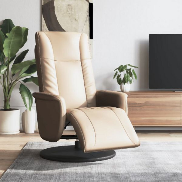 vidaXL Relaxsessel mit Fußteil Cappuccino-Braun Kunstleder, 356508