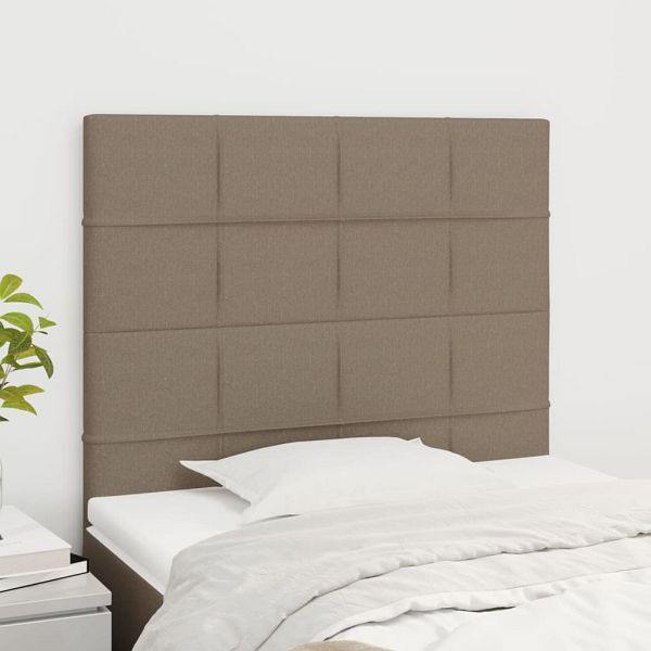 vidaXL Kopfteile 2 Stück Taupe 100x5x78/88 cm Stoff, 3116326