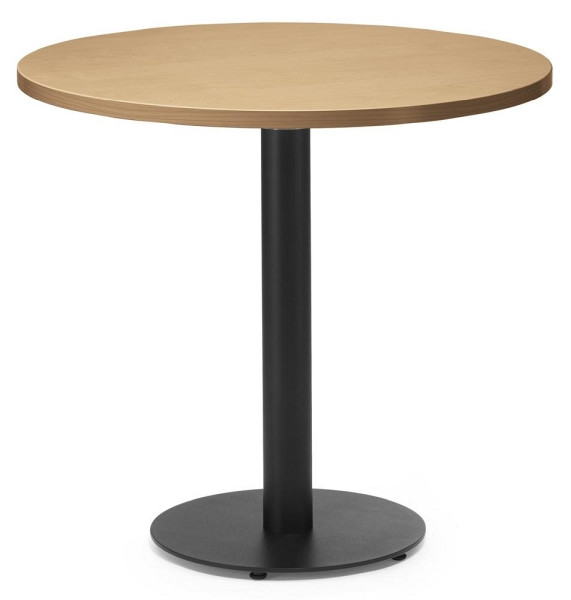 Deskin Cafeteria Tischsystem PARMA rund, Buchedekor, 800 x 800 x 755 mm, 287702