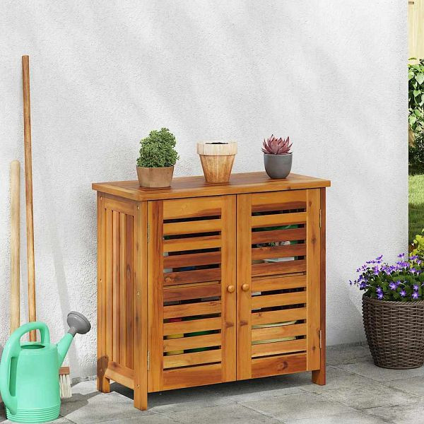 vidaXL Garten-Schrank mit Speicher mit Tür Braun 75 x 35 x 70cm, 42001370