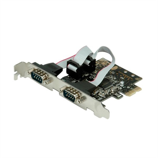 VALUE PCI-Express-Karte, Seriell RS232, D-Sub 9, 2 Ports, 15.99.2118