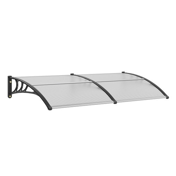 VEVOR Vordach Haustür 965x1987mm Überdachung UF50+ PC-Sonnenschutzfolie + ABS-Halterung + Aluminium-Verbinder UV-beständig, MCZYPYCBS4080JUOZV0