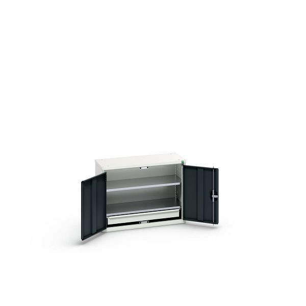 bott verso Economy Schrank, mit 2 Fachböden und 1 Schublade, BxTxH: 800 x 350 x 600 mm, Lichtgrau / Anthrazitgrau, 16929103.19