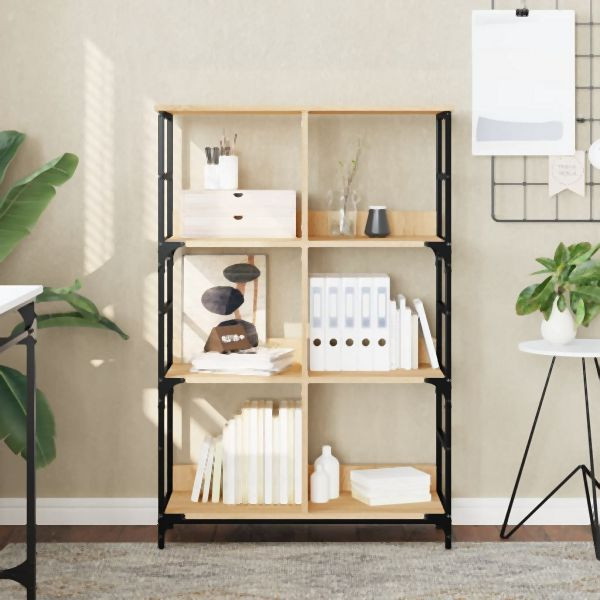 vidaXL Bücherregal Sonoma-Eiche 78,5x33x117,5 cm Holzwerkstoff, 835250
