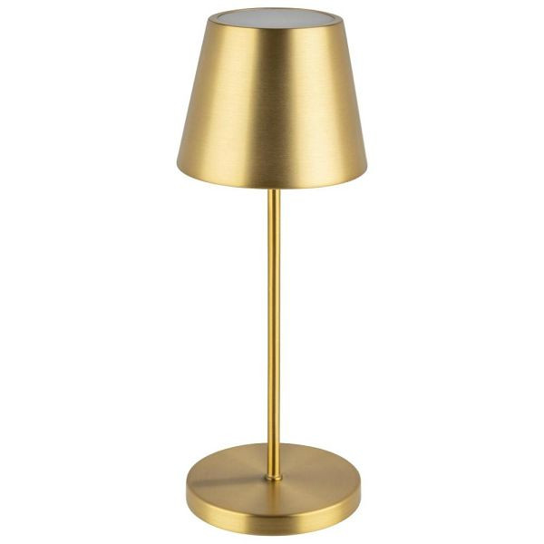 APS "MERLE" Kabellose USB-C Tischleuchte, Fartemperatur und Helligkeit einstellbar, spritzwasssergeschützt IP 54, Gold, 17008