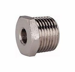 Riegler Reduziernippel, Außengewinde konisch, Innengewinde zylindrisch - Messing vernickelt, 111341