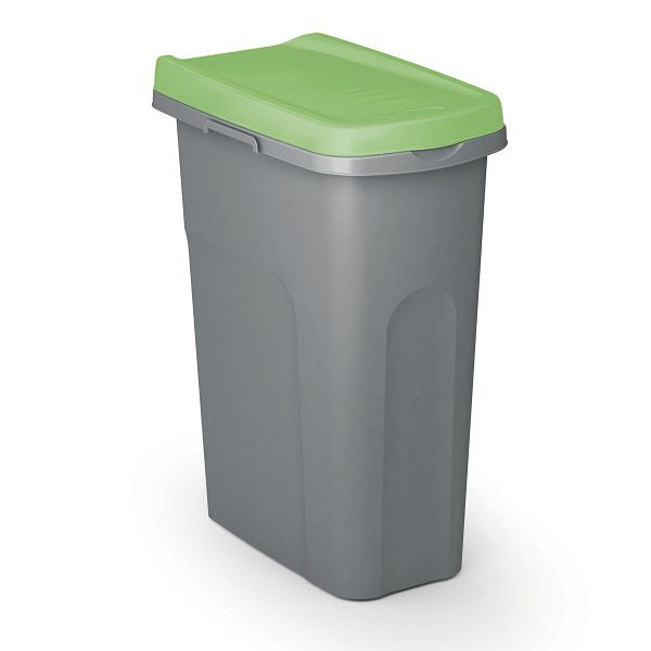 casaria Mülleimer Grau/Grün Kunststoff 25L, 109903
