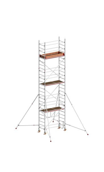 HYMER Fahrgerüst, klappbar mit Ausleger, Bühnenlänge 1,90 m, Rahmenteilbreite 0,80 m, Reichhöhe 7,75 m, 817708