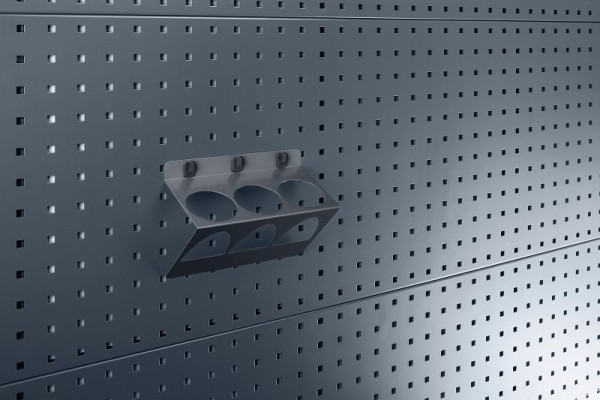 bott perfo Rundhalter schräg mit 3 Aufnahmen D 68 BxTxH: 225x100x165 mm, RAL 7016, 14021055.19V
