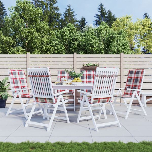 vidaXL Gartenstuhlauflagen für Hochlehner 6 Stück 120x50x3 cm Stoff, 314127