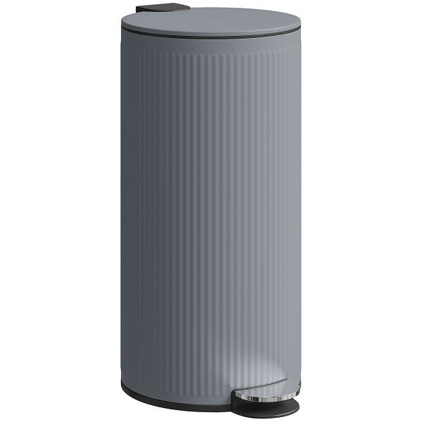 HOMCOM Mülleimer 30 L Treteimer mit Softclose-Deckel und Pedal, Inneneimer Metall, Schwarz, 36 x 30 x 60,5 cm, 851-063V00CG