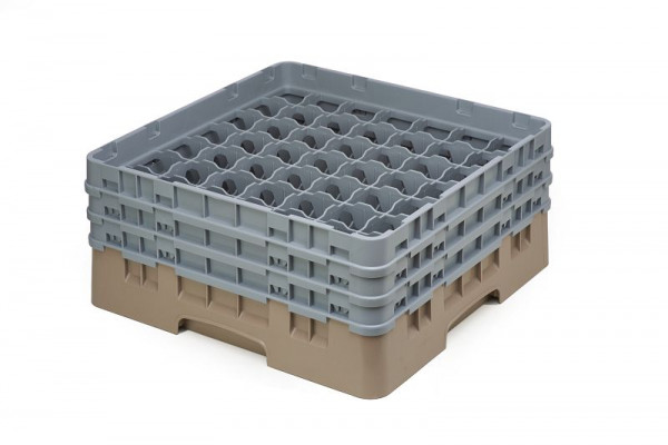 Cambro Spülkorb mit 49 Fächer Camrack® 17,4 cm Beige, 49S638184