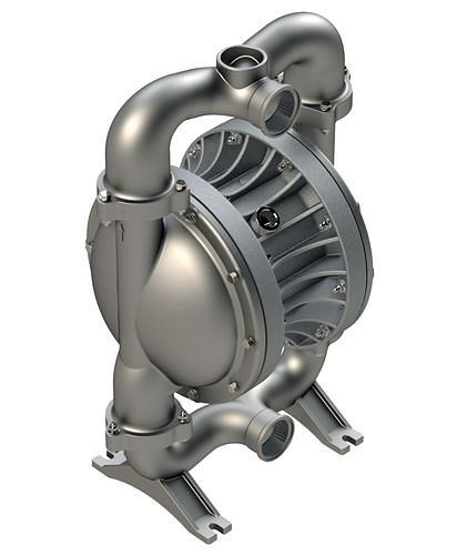 DENIOS Druckluft-Doppelmembranpumpe, ATEX, 2'', aus Edelstahl / FPM, 287109
