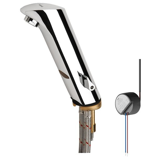 KWC Standbatterie, PROTRONIC-S, opto-elektronisch gesteuert, Mischer, Messing poliert verchromt, Wandeinbau-Netzteil 100-240 VAC, 2000102693