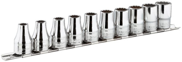 Facom Steckschlüssel-Set 1/2Z, 7-teilig, Satz mit Steckschlüsseln 1/2" zöllisch auf metallischer Halteschiene, S.40U