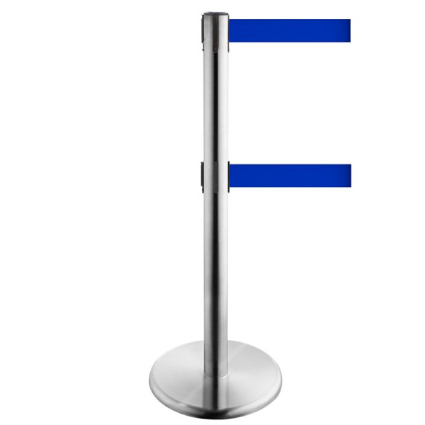 Stein HGS Personenleitsystem -P-Line Duo-, Edelstahl, blau, mit magnetischem Gurtendstück, Gurtlänge: 2 x 4 m, 36406-0304