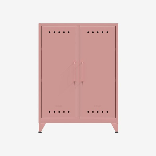 Bisley Fern Middle Sideboard, mit zwei festen Fachböden, pastellpink (620), FERMID620