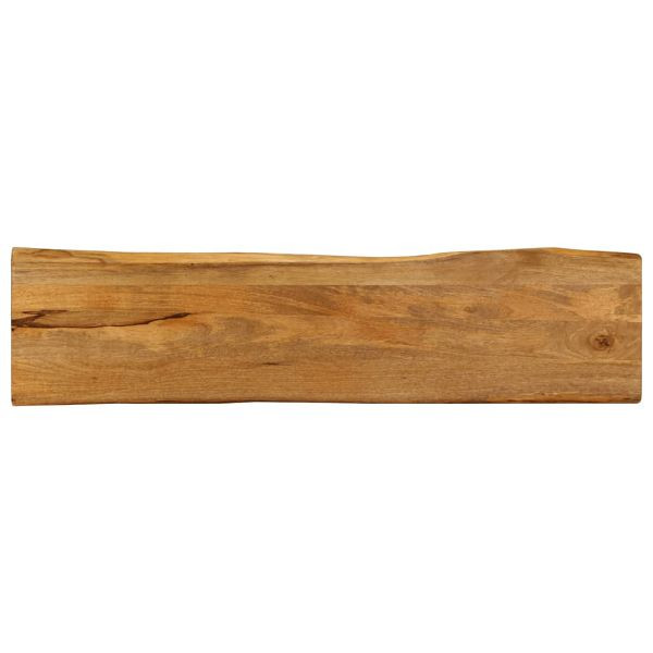 vidaXL Tischplatte mit Baumkante 180x40x3,8 cm Massivholz Mango, 370785