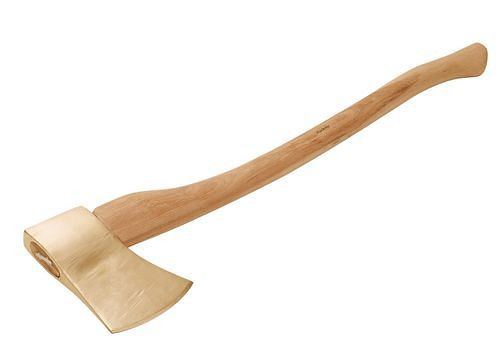 DENIOS Axt, Länge 900 mm, 2200 g, Sonderbronze, funkenfrei, für Ex-Zonen, 262918
