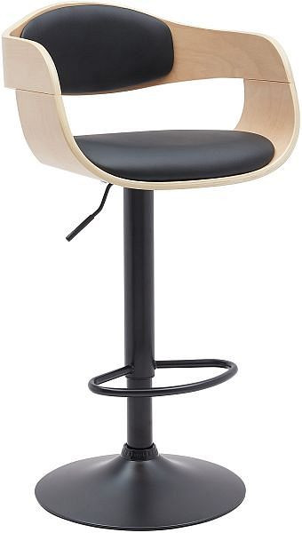 CLP Barhocker Kingston B Kunstleder, natura/schwarz, 321624