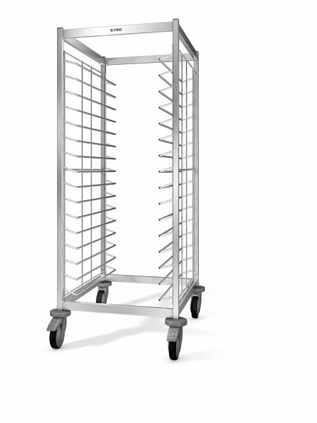 B.PRO Tablett-Abräumwagen aus Edelstahl TAW 32 GN, 575395