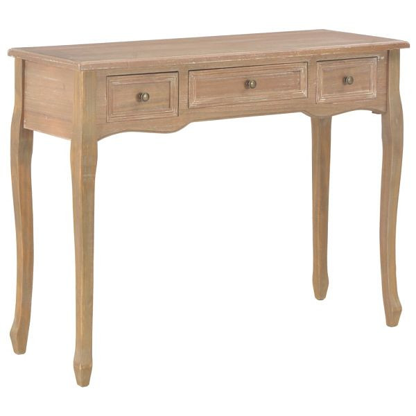 vidaXL 280047 vidaXL Dressing Console Table with 3 Drawers Brown, 280047