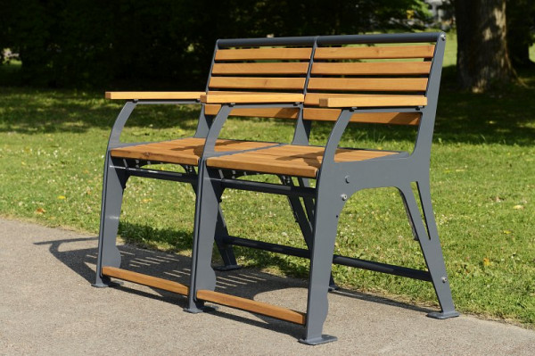 METDRA 2er Seniorenbank Komfort-Plus, mit Gasdruckfeder, Sitzhöhe 560mm, 860 200