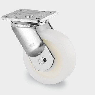 TENTE-ROLLEN Lenkrolle, Rad-Ø 125 mm, Tragfähigkeit 700 kg, Bauhöhe 170 mm, D 75 Shore, 9680TOP125P63