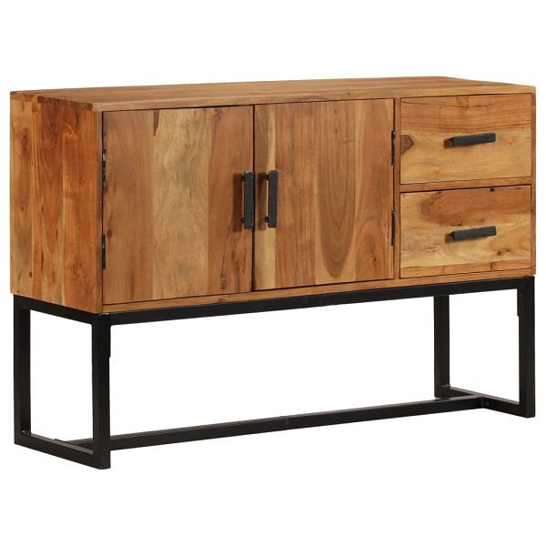 vidaXL Sideboard Braun 110x30x70 cm Massivholz Akazie, 246142
