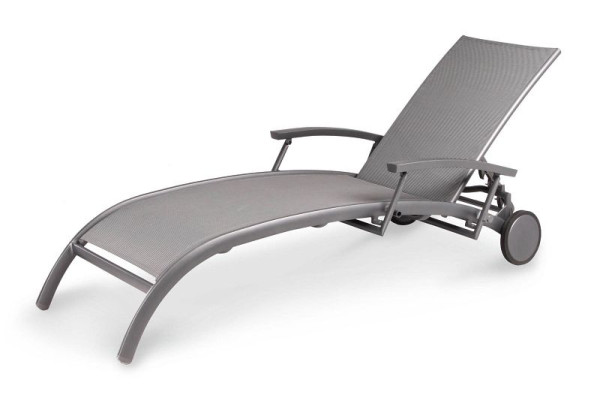 BEST Larino Sonnenliege, Anthrazit, Rückenlehnenhöhe: 77 cm, 47774050