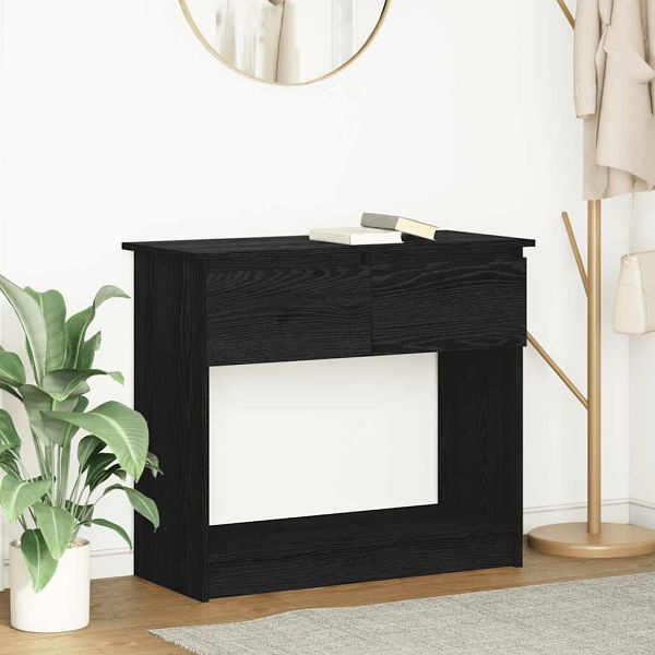 vidaXL Konsolentisch mit Schubladen Schwarz 85,5x38,5x74,5 cm, 861392