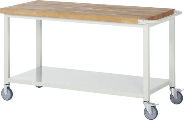 RAU Fahrbare Werkbank Serie 8000, Stahlblech-Ablageboden, 1500x880x700 mm, 05-8000-6-157B4S.12