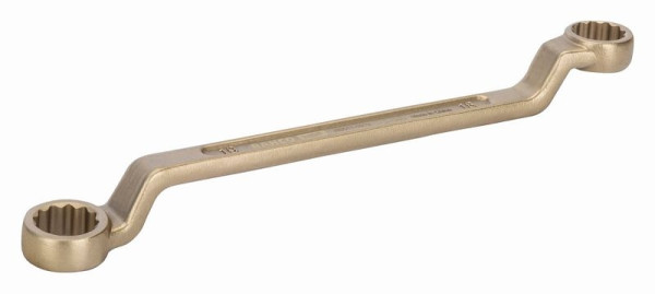Bahco Doppelringschlüssel, gekröpft, funkenfrei, Aluminiumbronze, 12 + 13 mm, NS011-1213