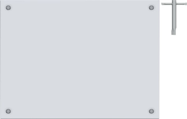 KWC Spiegel, Edelstahl, 490x390x7 mm, diebstahlhemmende Befestigung, 2030019878