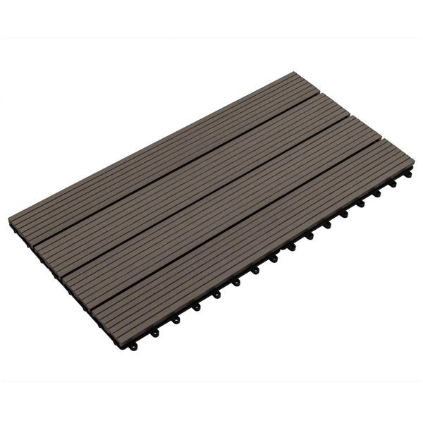 vidaXL Terrassenfliese 6-teilig Dunkelbraun 60 x 30 cm WPC, 42046686