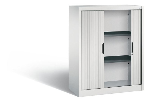 C+P Sideboard mit Rollladen Omnispace, H1230xB1000xT420mm, Farbe: Lichtgrau, Griffmulde, 3 OH, 3232-00 S10035