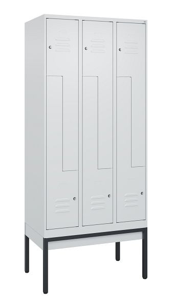 C+P Z-Spind Classic PLUS, Gestell, 6 Abteile, 2120x900x500mm, 7035/7035, Zylinderschlösser, 0800337-306 S10024