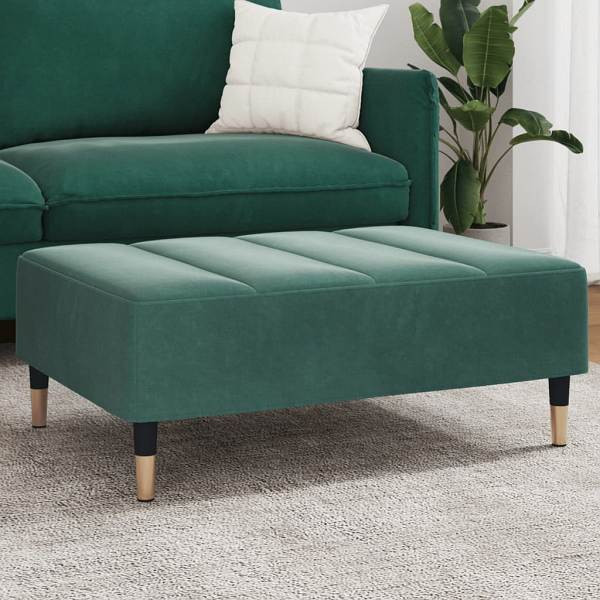 vidaXL Fußhocker Dunkelgrün 77x55x31 cm Samt, Füllung: Schaumstoff, 4007395