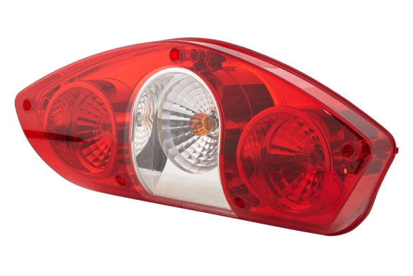 HELLA Heckleuchte, Caraluna Vertical, Glühlampe, 12V, Einbau/geschraubt, ECE, Lichtscheibenfarbe: rot/glasklar, links, 2SD 343 440-017