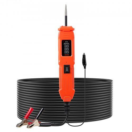 VEVOR Kfz Stromkreistester mit LED-Bildschirm, 6–36 DCV, 4 m Kabel, Stromkreissonde & Beleuchtung, im ABS-Gehäuse, DLXQCDLCSYKCPCNEY001V9