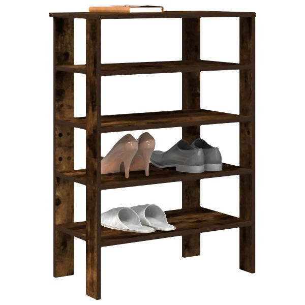 vidaXL Schuhregal Räuchereiche 61x32x87,5 cm Holzwerkstoff, 859855