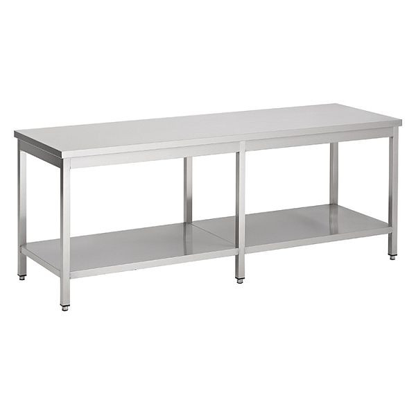 Gastro-Inox Arbeitstisch aus Edelstahl ohne Grundboden, 700(L)x800(T)x880(H)mm, 301.264