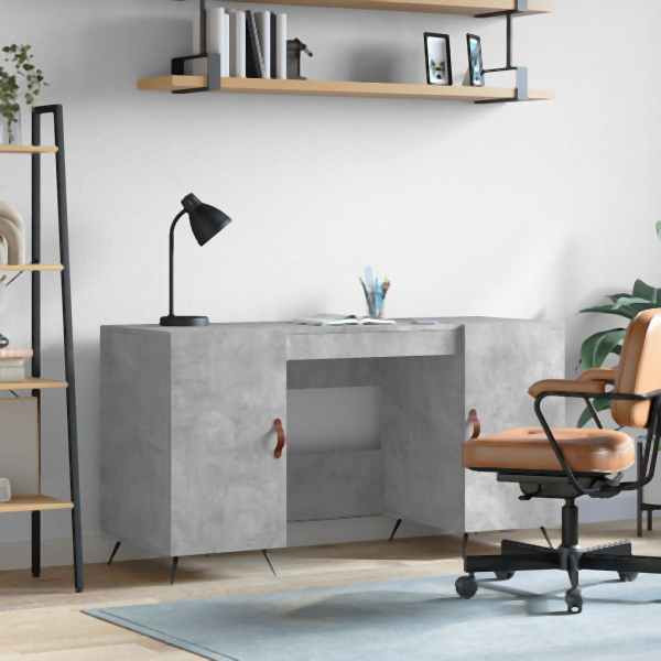 vidaXL Schreibtisch Betongrau 140x50x75 cm Holzwerkstoff, 829520