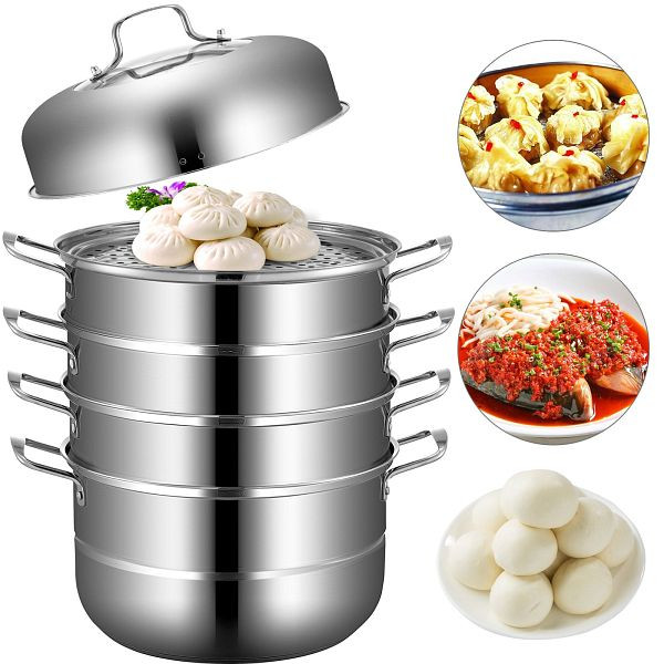VEVOR 5-lagiger Dampfgarer für Speiseknödel, ZL5CBXGZL28CM0001V0