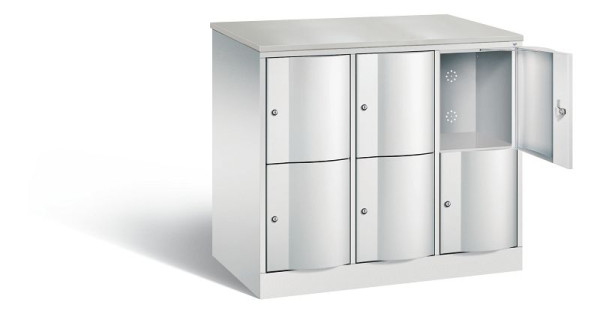 C+P XL-Schließfachschrank Resisto, H1077xB1148xT640mm, Farbe: Lichtgrau, 8472-373 S10083