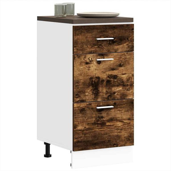 vidaXL Unterschrank Räuchereiche 40x46x81,5 cm Holzwerkstoff, 854215