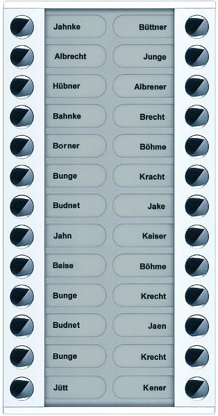 TCS Klingeltastenerweiterung für Audio Außenstation Serie PES/AVE 26 Klingeltasten (rechts-/linksbündig), AP weiß, PET26-WS/04