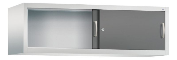 C+P Aufsatzschrank Acurado, H500xB1600xT500mm, Farbe: Lichtgrau / Vulkangrau, Bügelgriff, 1 OH, 2154-00 S10081